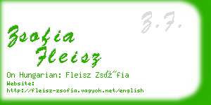 zsofia fleisz business card